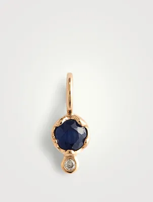 Diamond And Sapphire Amulet 10K Gold Pendant