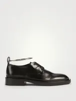 Leather Derby Shoes With Anklet