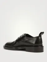 Leather Derby Shoes With Anklet