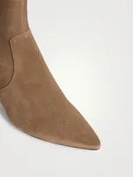 Derst Suede Kitten-Heel Ankle Boots