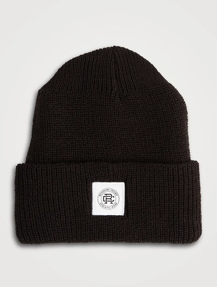 Merino Crest Label Beanie