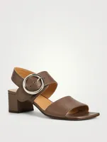 Leather Slingback Sandals