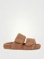 Shearling Slide Sandals