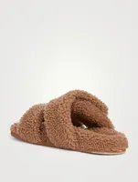 Shearling Slide Sandals