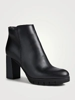 Maya Leather Heeled Ankle Boots