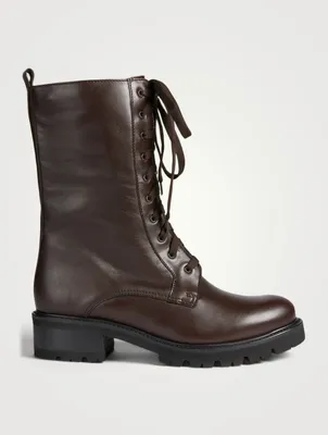 Capri Leather Combat Boots