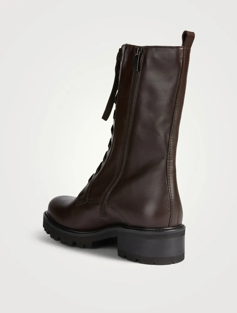 Capri Leather Combat Boots