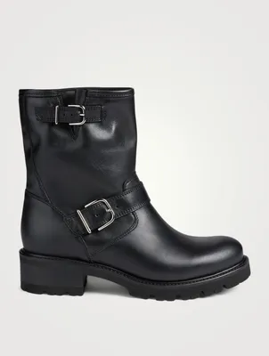 Corina Leather Moto Ankle Boots