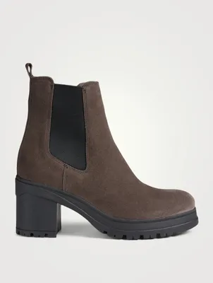Paxton Suede Heeled Chelsea Boots