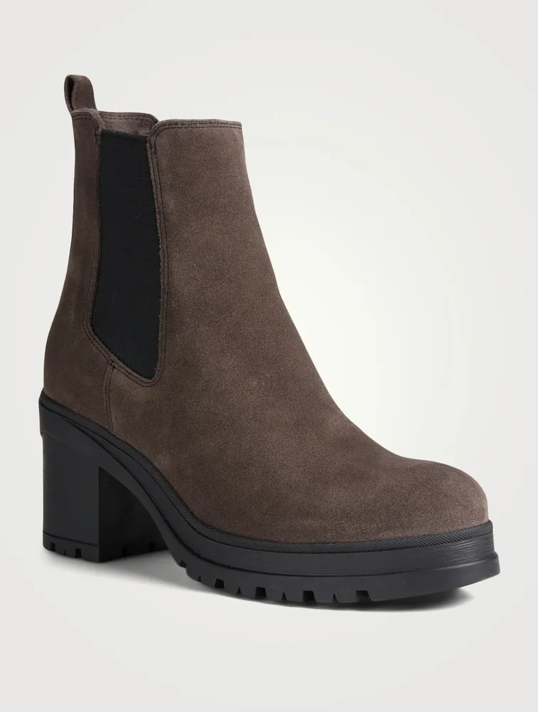Paxton Suede Heeled Chelsea Boots