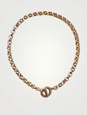 Isa 14K Gold Plated Chain Necklace