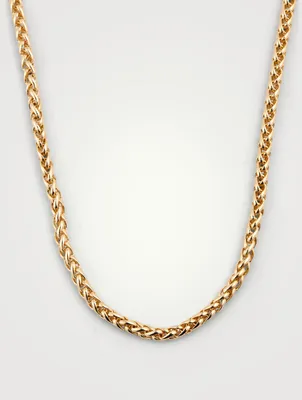 Wheat 14K Gold Plated Chain Necklace