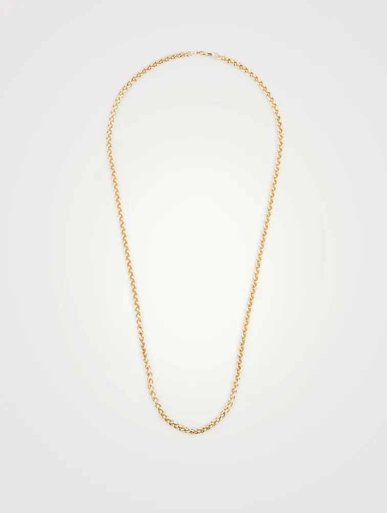 Wheat 14K Gold Plated Chain Necklace