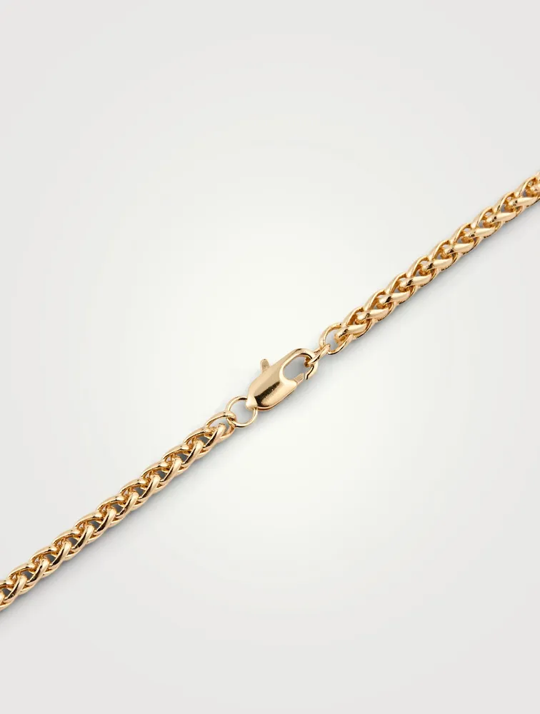 Wheat 14K Gold Plated Chain Necklace