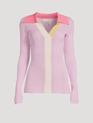 Joy Fitted Top With Collar