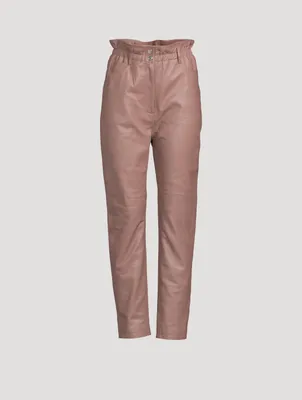 Gracele Paperbag Leather Pants