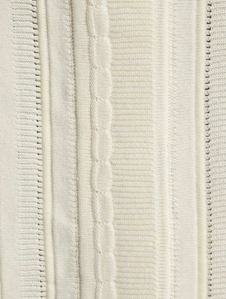 Crepe Cotton Lace Cardigan