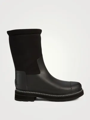 Refined Roll-Top Sherpa-Lined Rubber Boots