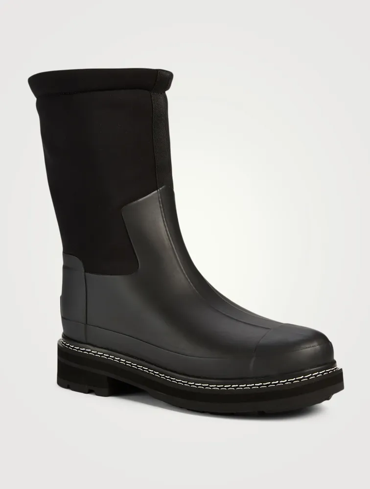 Refined Roll-Top Sherpa-Lined Rubber Boots