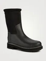 Refined Roll-Top Sherpa-Lined Rubber Boots