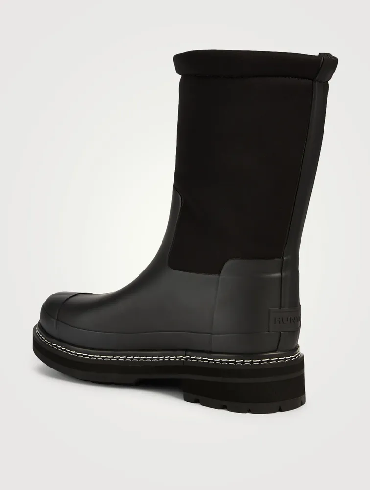Refined Roll-Top Sherpa-Lined Rubber Boots