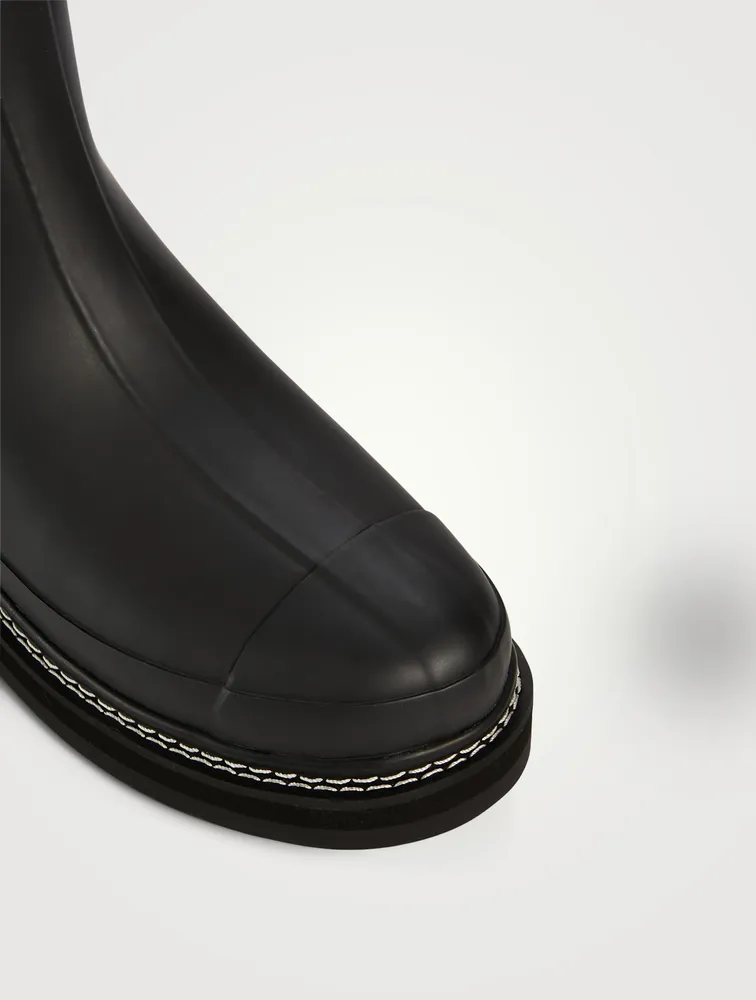 Refined Roll-Top Sherpa-Lined Rubber Boots