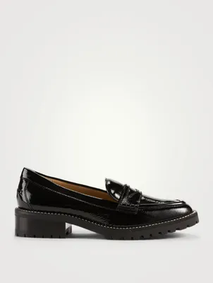 Deanna Leather Loafers With Crystals