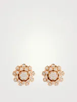 Bestow 18K Rose Gold Stud Earrings With Diamonds