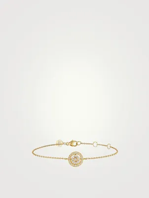 Diamond Flower 18K Gold Bracelet With Diamonds