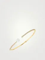 Spectrum 18K Gold Bracelet With Diamonds And Pearl