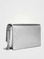 Small 4G Metallic Leather Crossbody Bag With Chain