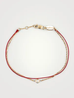Pure Duo 18K Gold Chain Bracelet With Diamond