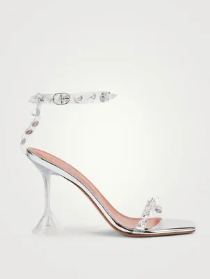 Julia Glass Clear PVC Heeled Sandals