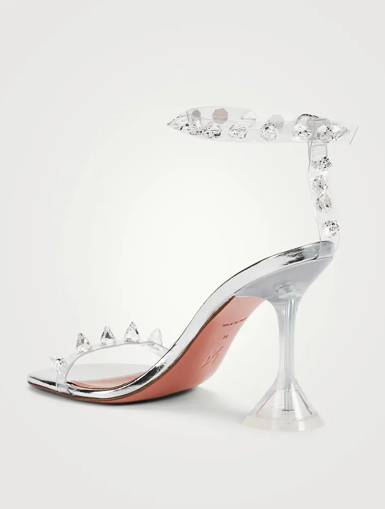 Julia Glass Clear PVC Heeled Sandals