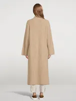 Ribbed Cashmere Sweater Coat