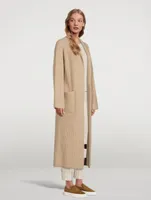 Ribbed Cashmere Sweater Coat