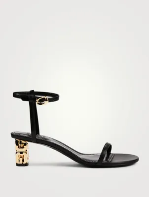 G Cube Leather Heeled Sandals