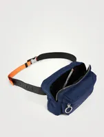 Nylon Belt Bag With Leather Belt