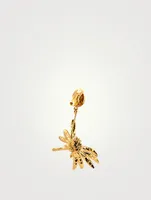 Sunflower Clip-On Drop Earrings