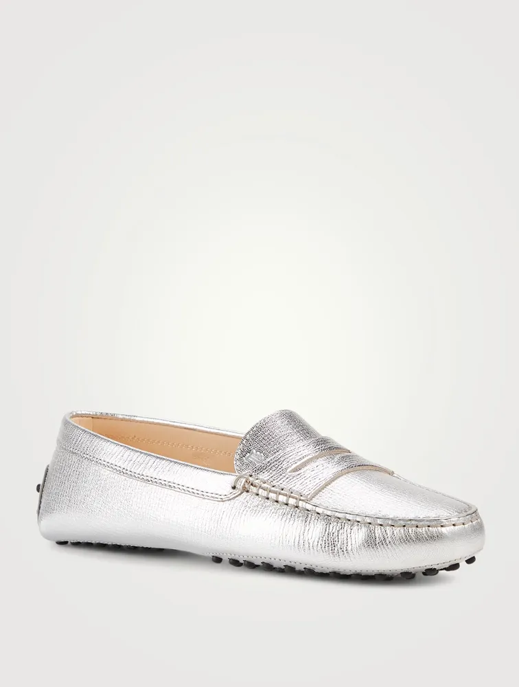 Gommino Metallic Leather Driving Shoes