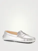 Gommino Metallic Leather Driving Shoes