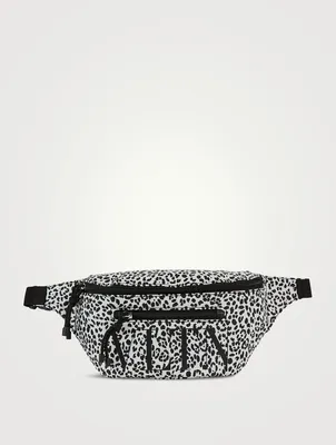 VLTN Leather Belt Bag In Animal Print