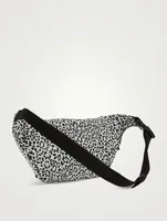 VLTN Leather Belt Bag In Animal Print