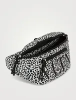 VLTN Leather Belt Bag In Animal Print