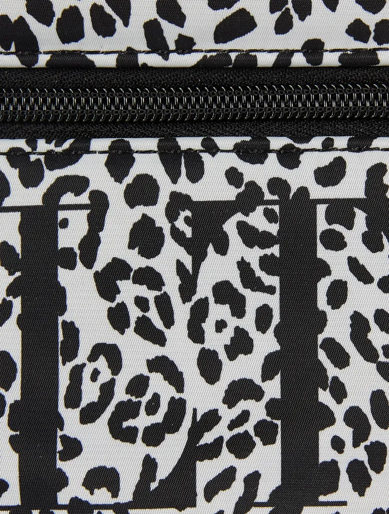 VLTN Leather Belt Bag In Animal Print
