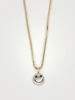 Happy Rebel 18K Gold-Plated Brass Necklace With Happy Face Pearl