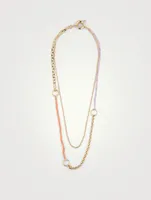 Sisterhood 18K Gold-Plated Brass And Crystal Bead Layered Necklace
