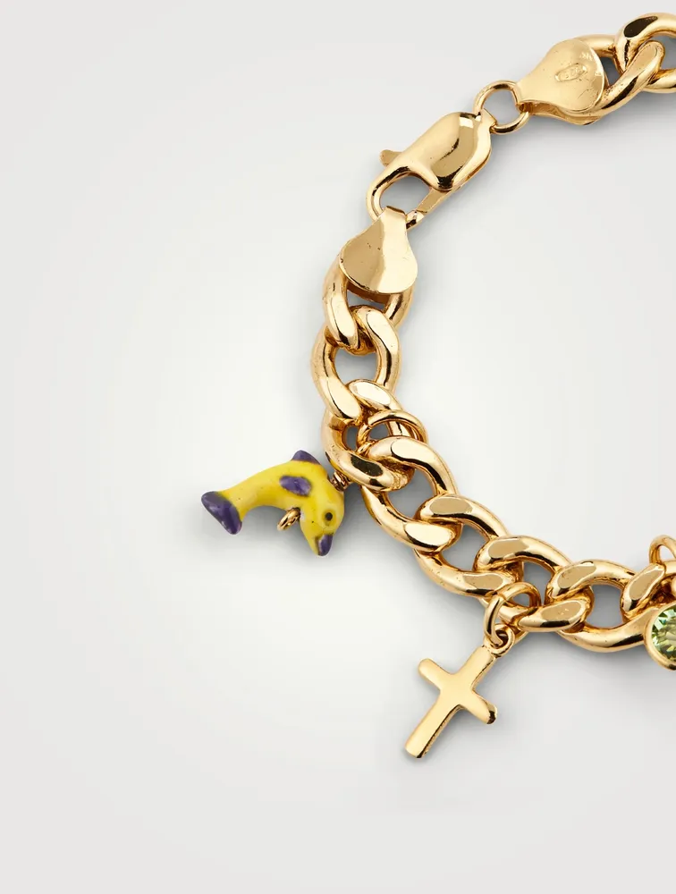 Cali 18K Gold-Plated Silver Charm Bracelet