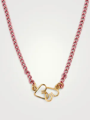 Chain Necklace With Heart Pendant