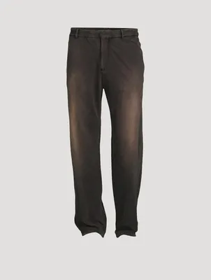 Worn-Out Slim-Fit Pants